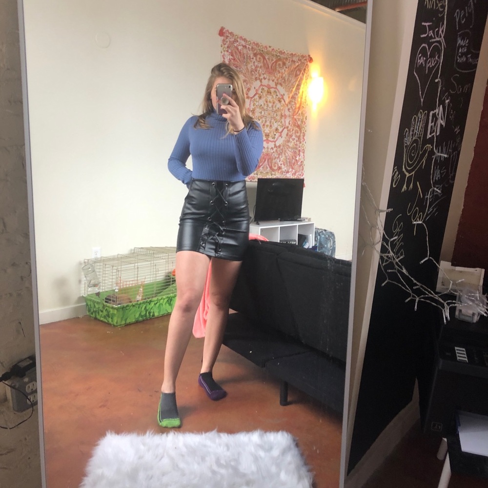 Black Leather Skirt